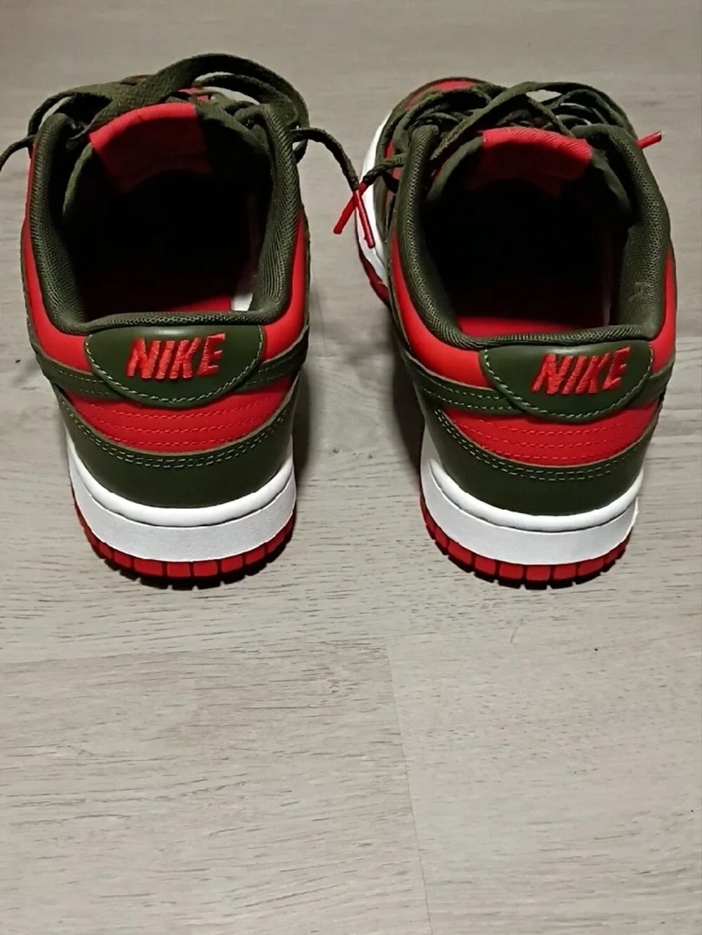 Nike Dunk Low Retro Sneakers - Mystic Red & Cargo Khaki